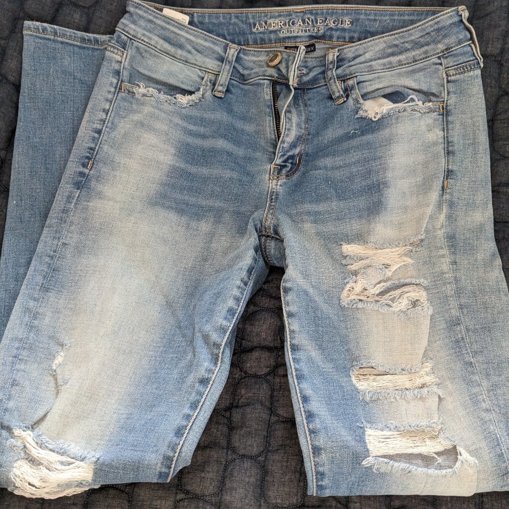 American Eagle Super Stretch Light Blue Jeans